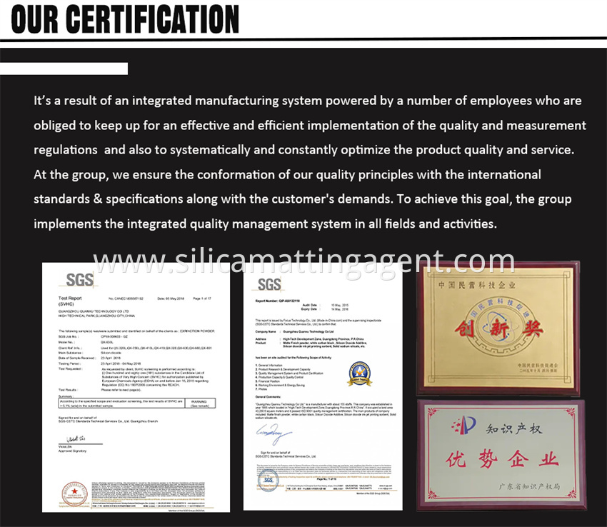 our certification